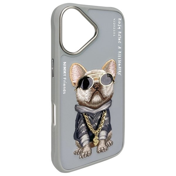 Nimmy Glasses Cool Dog dėklas iPhone 16 – pilkas - Image 4
