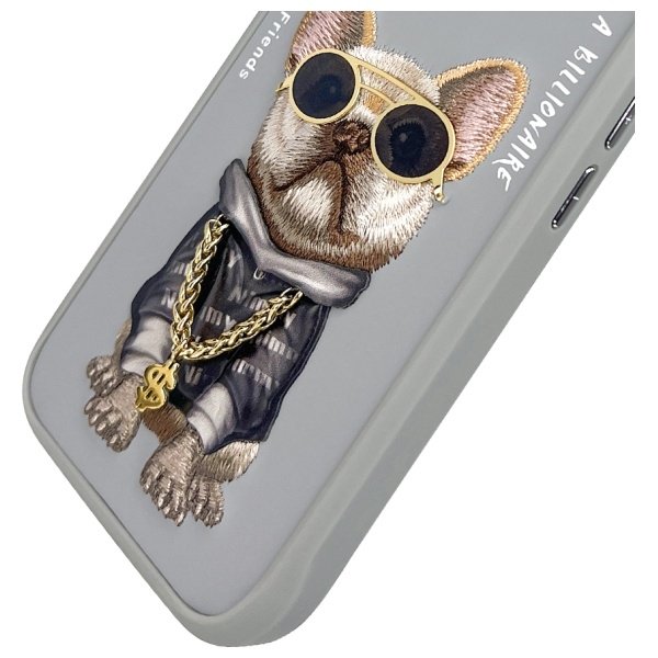 Nimmy Glasses Cool Dog dėklas iPhone 16 – pilkas - Image 7
