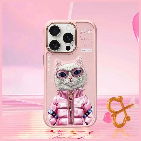 Nimmy Cool&Cute 2.0 Cat dėklas iPhone 16 Pro – rožinis - Image 8