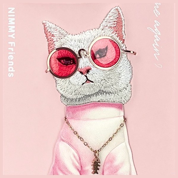 Nimmy Glasses Cool Cat dėklas iPhone 16 Pro – rožinis - Image 7