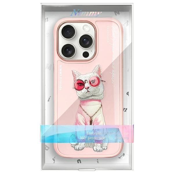 Nimmy Glasses Cool Cat dėklas iPhone 16 Pro – rožinis - Image 9