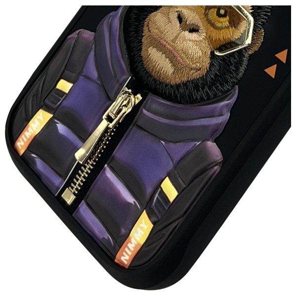 Nimmy Cool&Cute 2.0 Monkey dėklas iPhone 16 Pro Max – juodas - Image 4