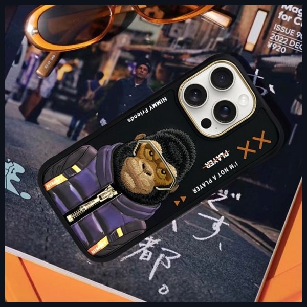 Nimmy Cool&Cute 2.0 Monkey dėklas iPhone 16 Pro Max – juodas - Image 8