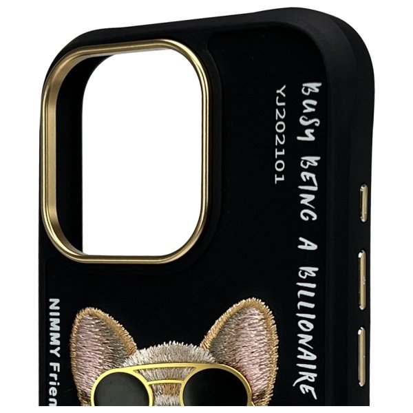 Nimmy Glasses Cool Dog dėklas iPhone 16 Pro Max – juodas - Image 3