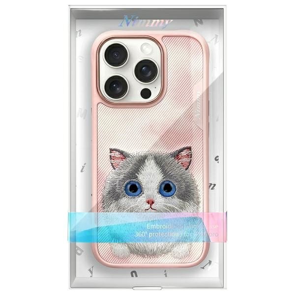 Nimmy Big Eyed Pet 2.0 Cat dėklas iPhone 16 Pro Max – rožinis - Image 9