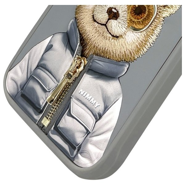 Nimmy Cool&Cute 2.0 Bear dėklas iPhone 16 Pro Max – pilkas - Image 4