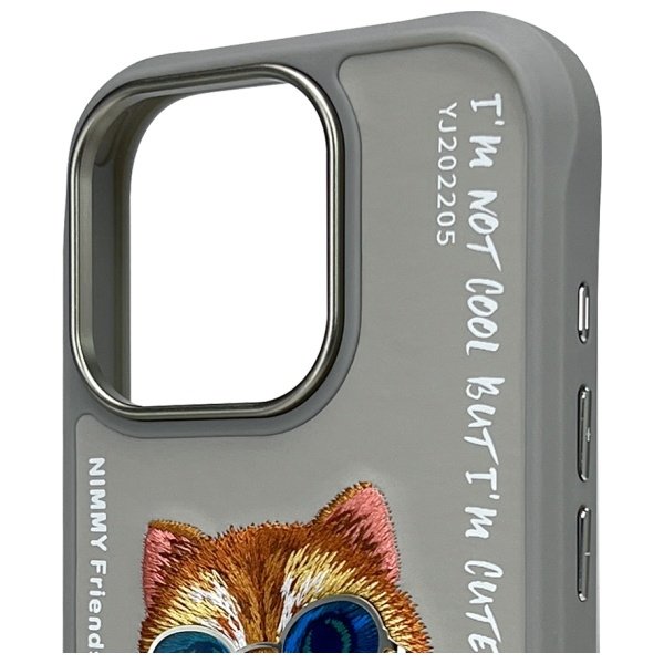 Nimmy Glasses Cool Cat dėklas iPhone 16 Pro Max – pilkas - Image 3