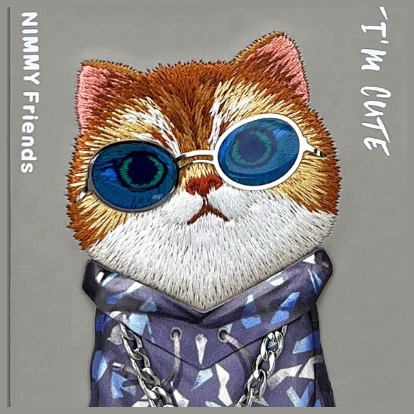Nimmy Glasses Cool Cat dėklas iPhone 16 Pro Max – pilkas - Image 7