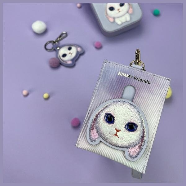 Nimmy Big Eyed Pet 2.0 Rabbit kortelių dėklas-piniginė – violetinis - Image 4