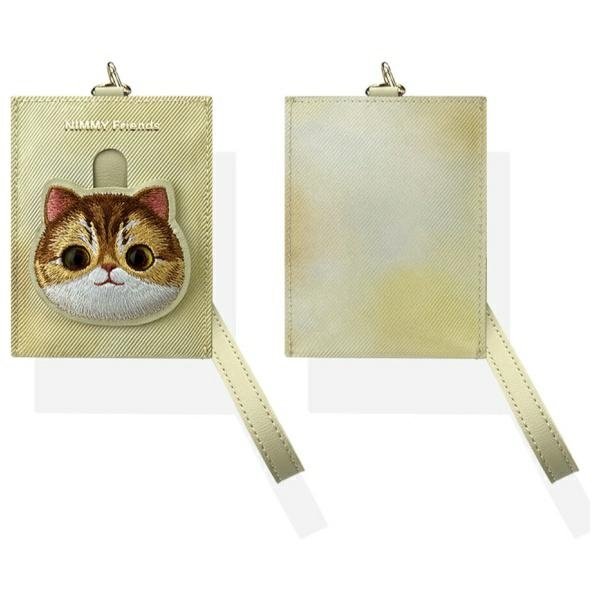 Nimmy Big Eyed Pet 2.0 Cat kortelių dėklas-piniginė – smėlinis - Image 3