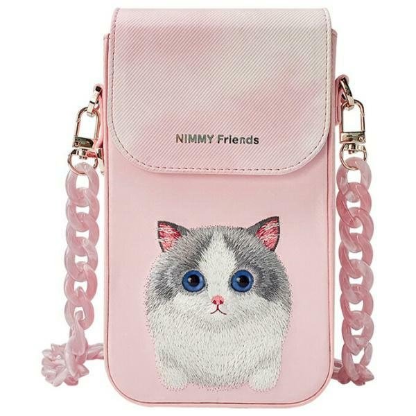 Nimmy Big Eyed Pet 2.0 Cat Phone Bag - Pink