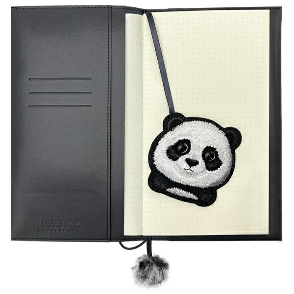 Nimmy Big Eyed Pet 2.0 Panda užrašų knygelės ir rašiklio rinkinys 2 viename – juodas - Image 4