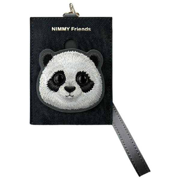 Nimmy Big Eyed Pet 2.0 Panda 3 viename rinkinys: telefono dėklas-rankinė, piniginė ir dėklas sekikliui – juodas - Image 3