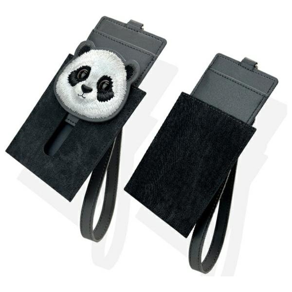 Nimmy Big Eyed Pet 2.0 Panda 3 viename rinkinys: telefono dėklas-rankinė, piniginė ir dėklas sekikliui – juodas - Image 8