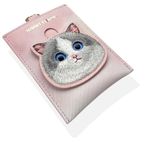 Nimmy Big Eyed Pet 2.0 Cat 3 viename rinkinys: telefono dėklas-rankinė, piniginė ir dėklas sekikliui – rožinis - Image 8