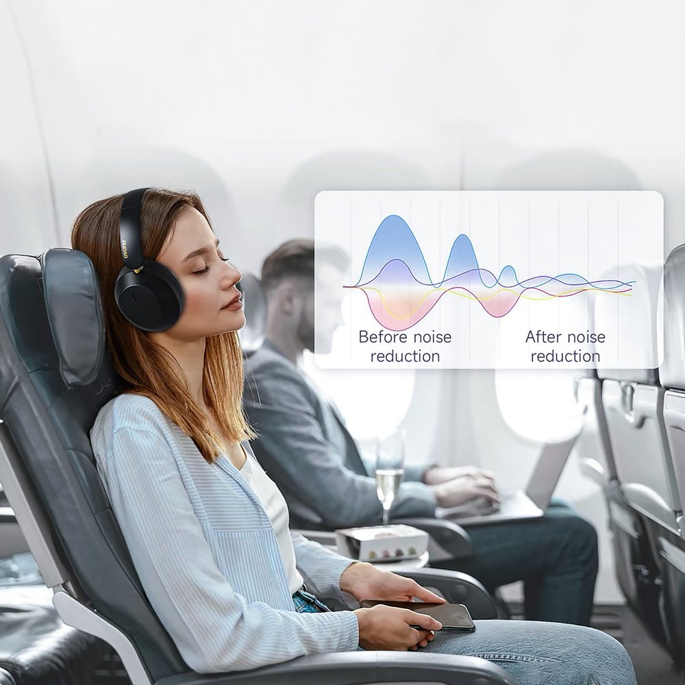 Dudao X22 Max belaidės ant ausų dedamos Bluetooth ausinės su ANC – juodos - Image 5