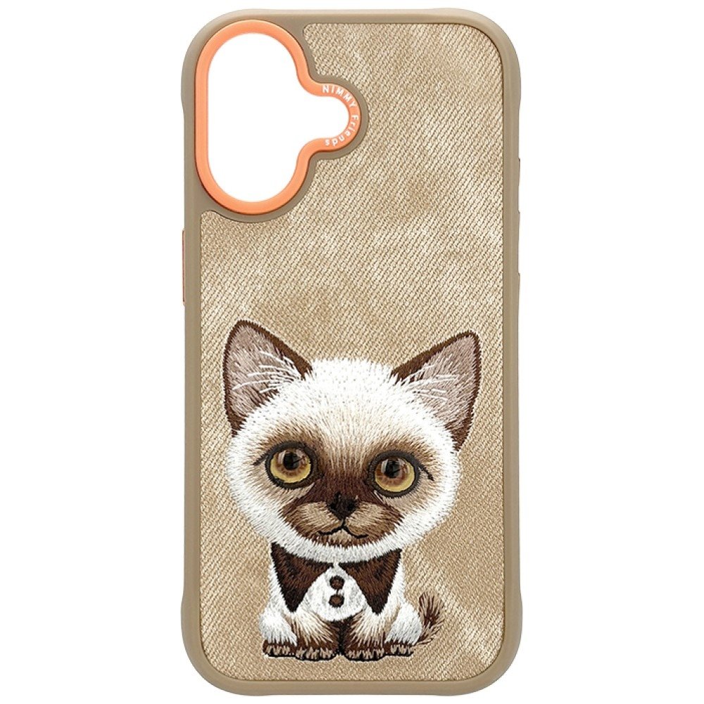 Nimmy Big Eyed Pet 2.0 Cat case for iPhone 17 - beige