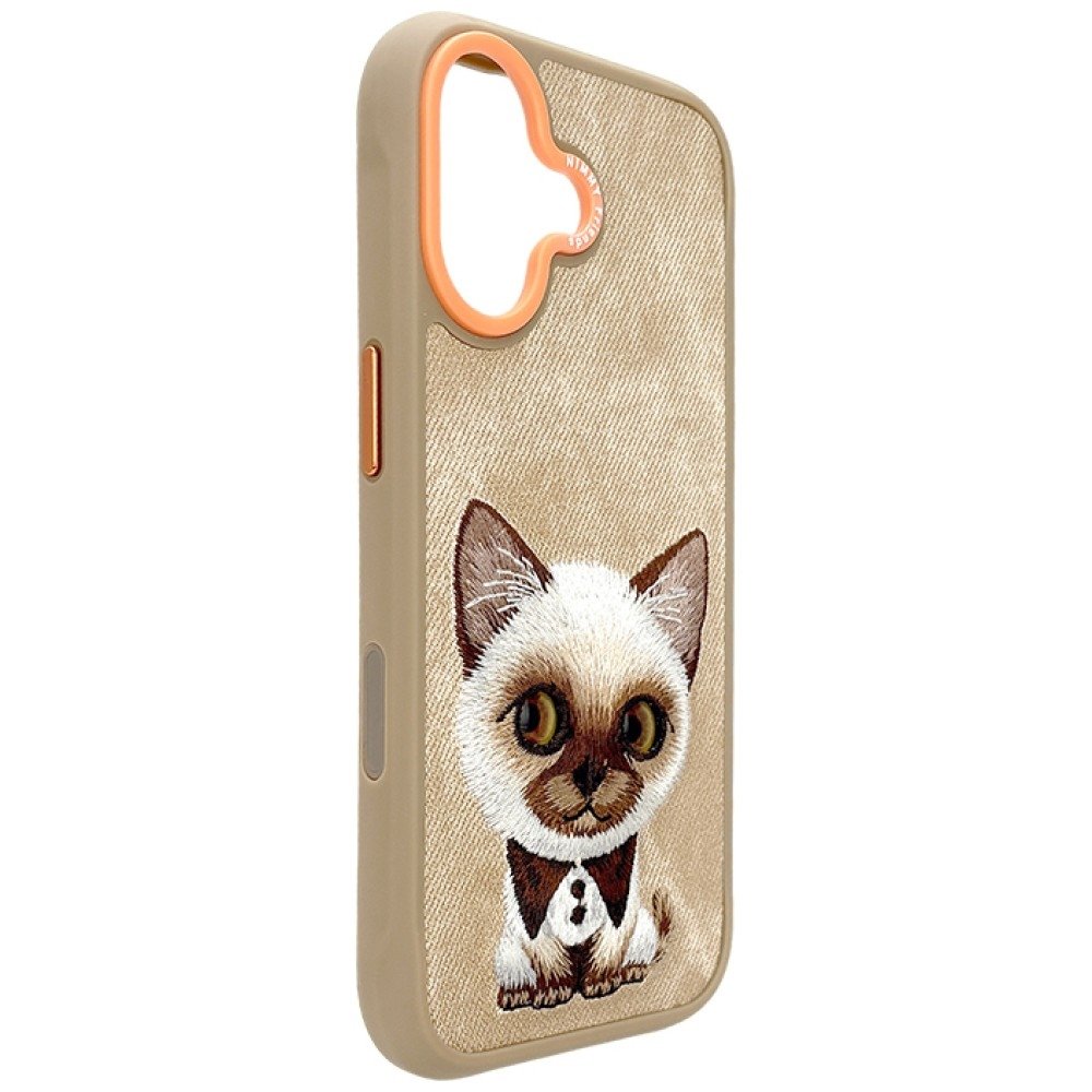 Nimmy Big Eyed Pet 2.0 Cat dėklas iPhone 17 – smėlinis - Image 3