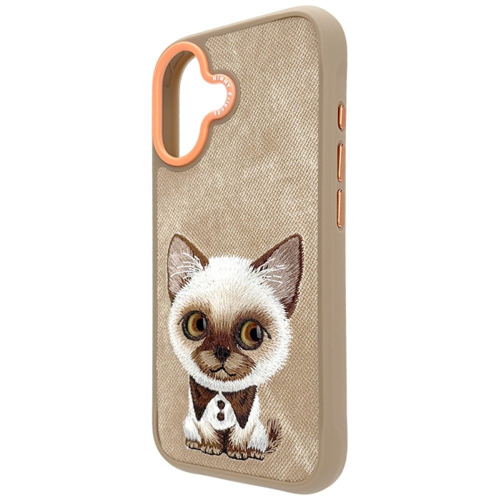 Nimmy Big Eyed Pet 2.0 Cat dėklas iPhone 17 – smėlinis - Image 4