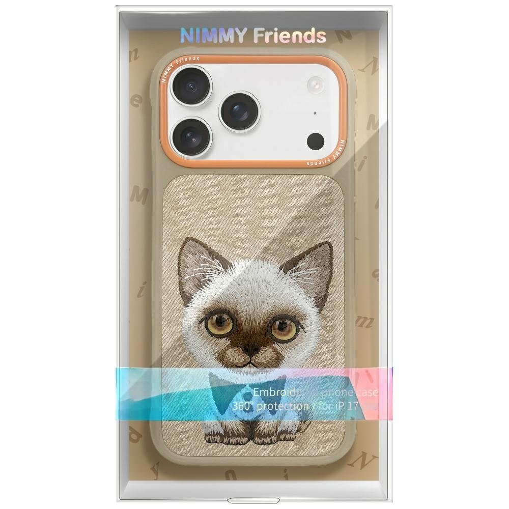 Nimmy Big Eyed Pet 2.0 Cat dėklas iPhone 17 Pro Max – smėlinis - Image 2