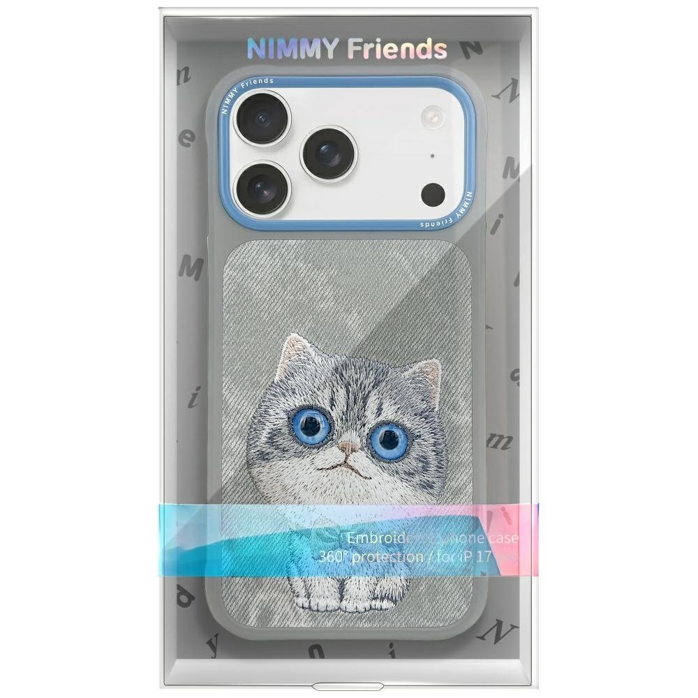 Nimmy Big Eyed Pet 2.0 Cat dėklas iPhone 17 Pro Max – pilkas - Image 2