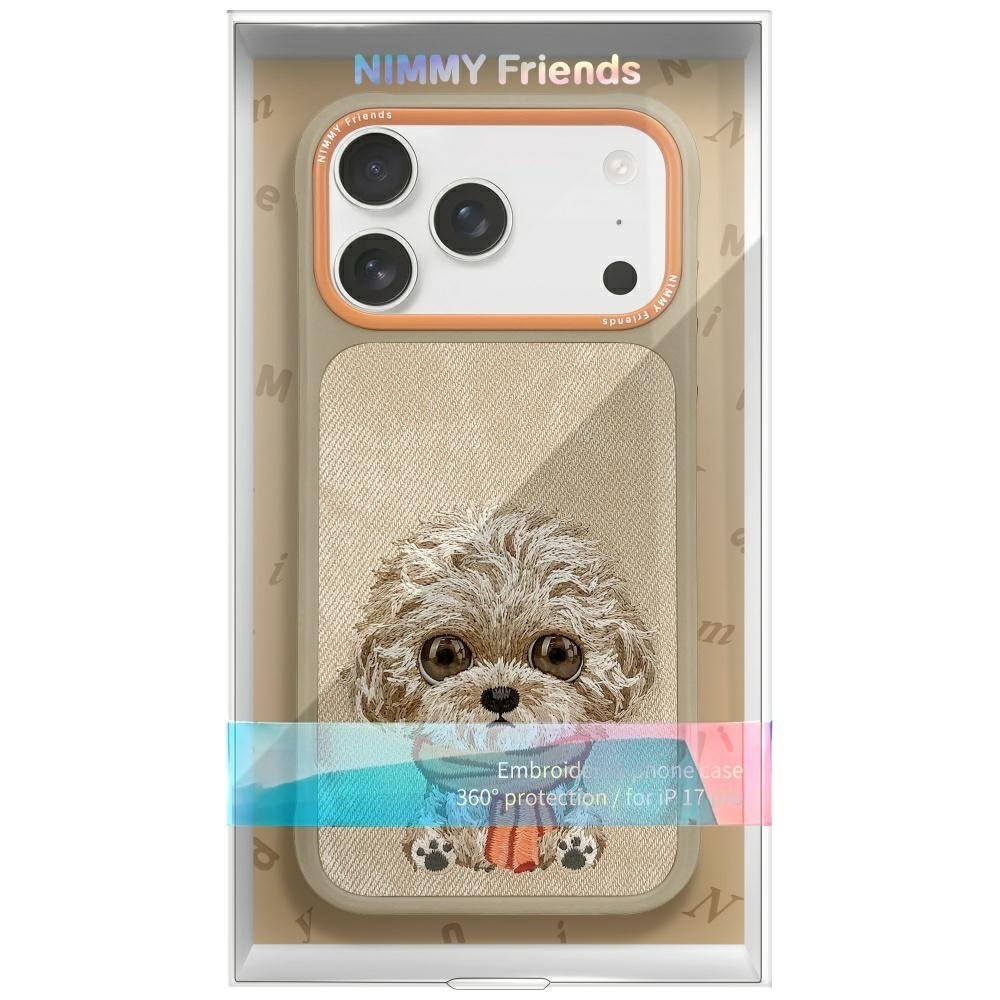 Nimmy Big Eyed Pet 2.0 Dog dėklas iPhone 17 Pro – smėlinis - Image 2