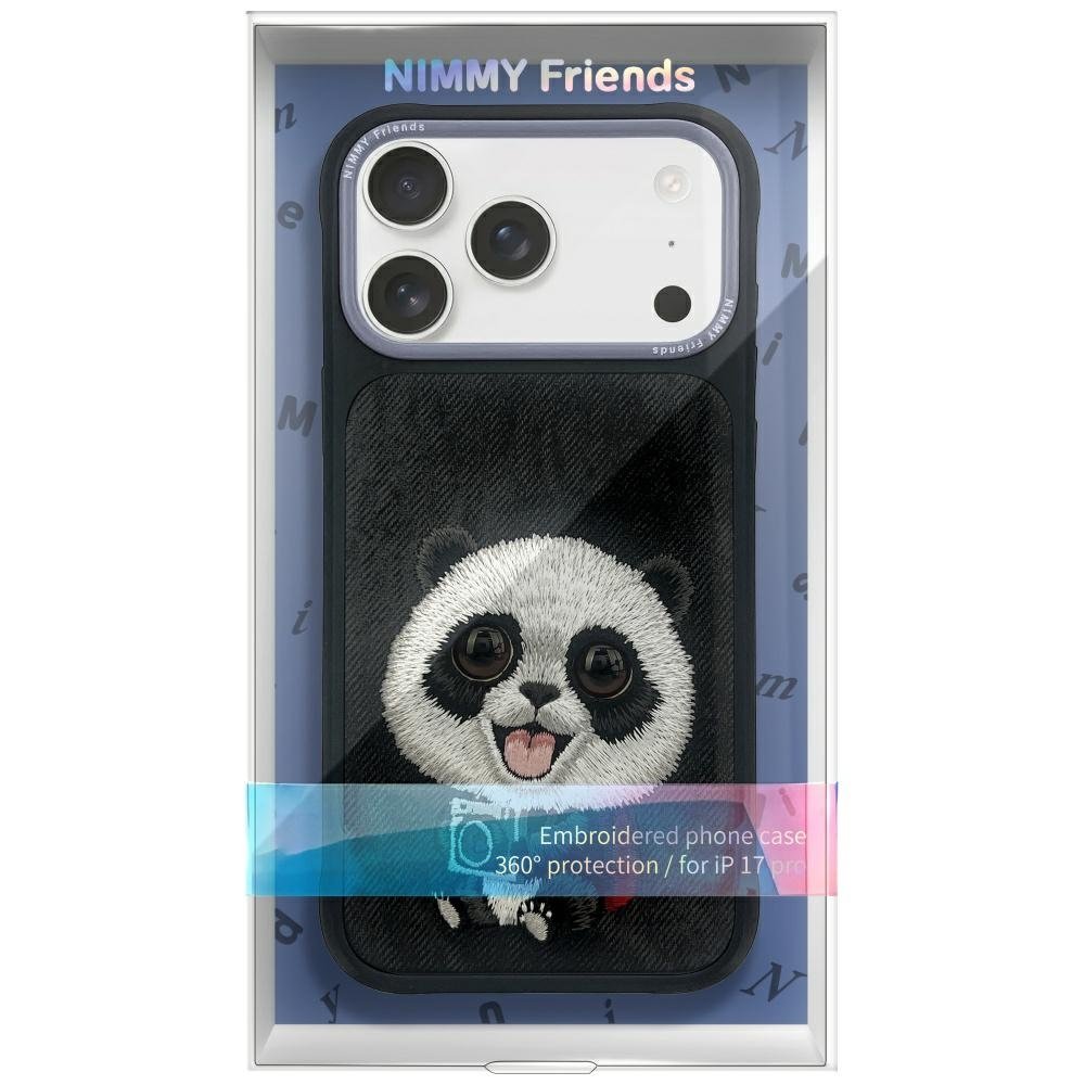 Nimmy Big Eyed Pet 2.0 Panda dėklas iPhone 17 Pro Max – juodas - Image 2