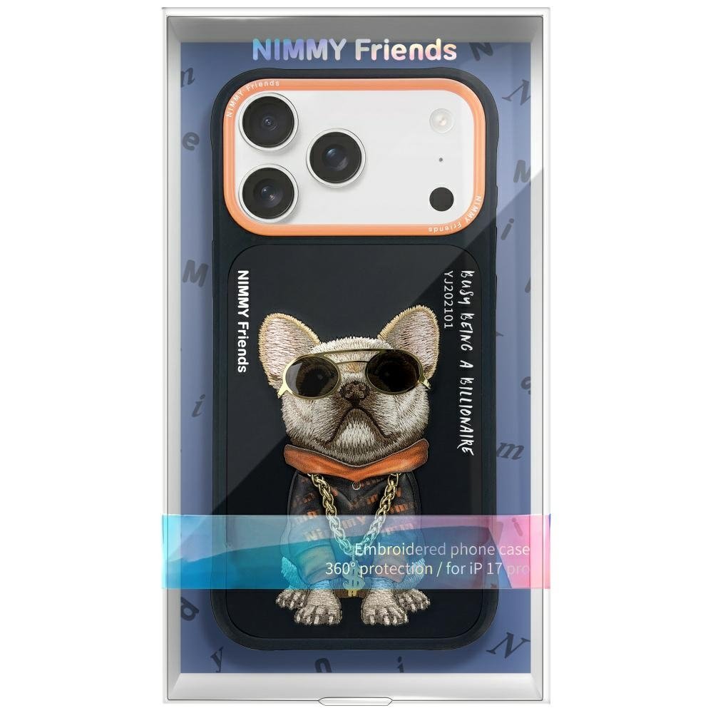 Nimmy Glasses Cool Dog dėklas iPhone 17 Pro – juodas - Image 2
