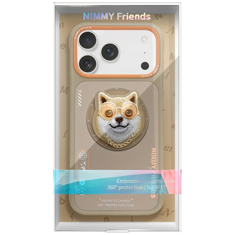 Nimmy Glasses Cool Dog MagSafe dėklas iPhone 17 – smėlinis - Image 2
