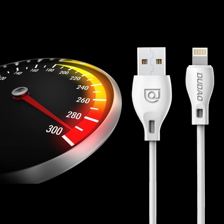 Dudao USB – Lightning kabelis 2.4A, 1 m – baltas (L4L) - Image 4