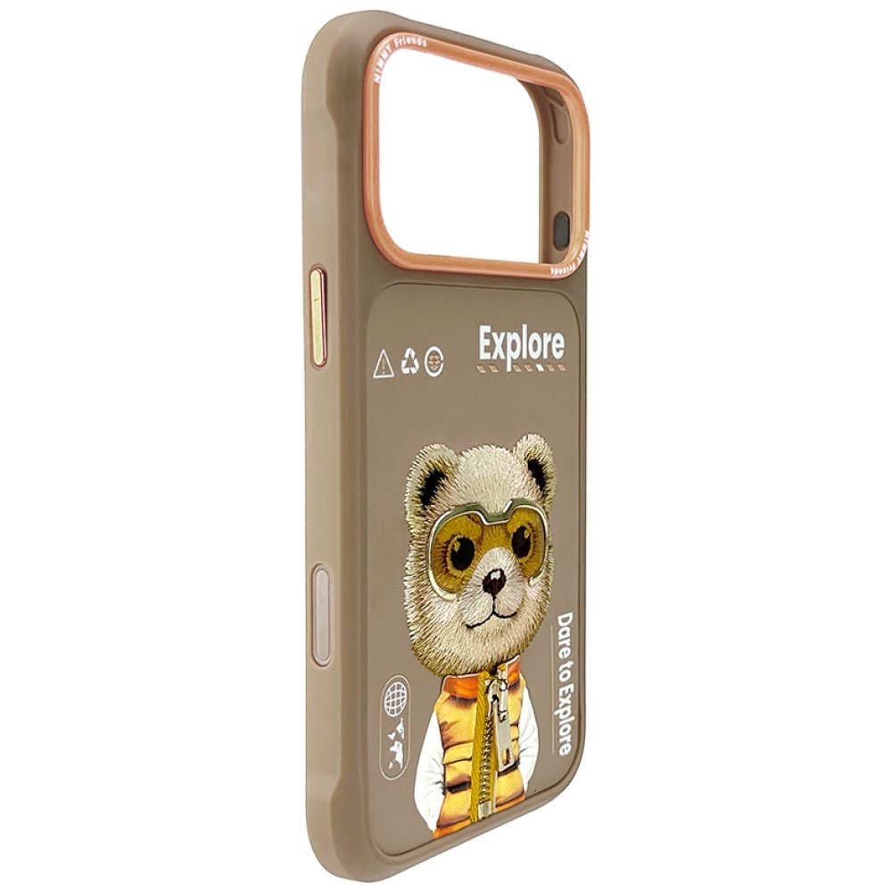 Nimmy Cool&Cute 2.0 Bear dėklas iPhone 17 Pro Max – smėlinis - Image 3