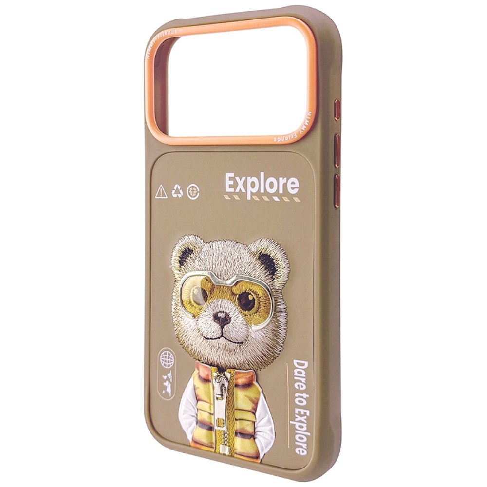 Nimmy Cool&Cute 2.0 Bear dėklas iPhone 17 Pro Max – smėlinis - Image 4