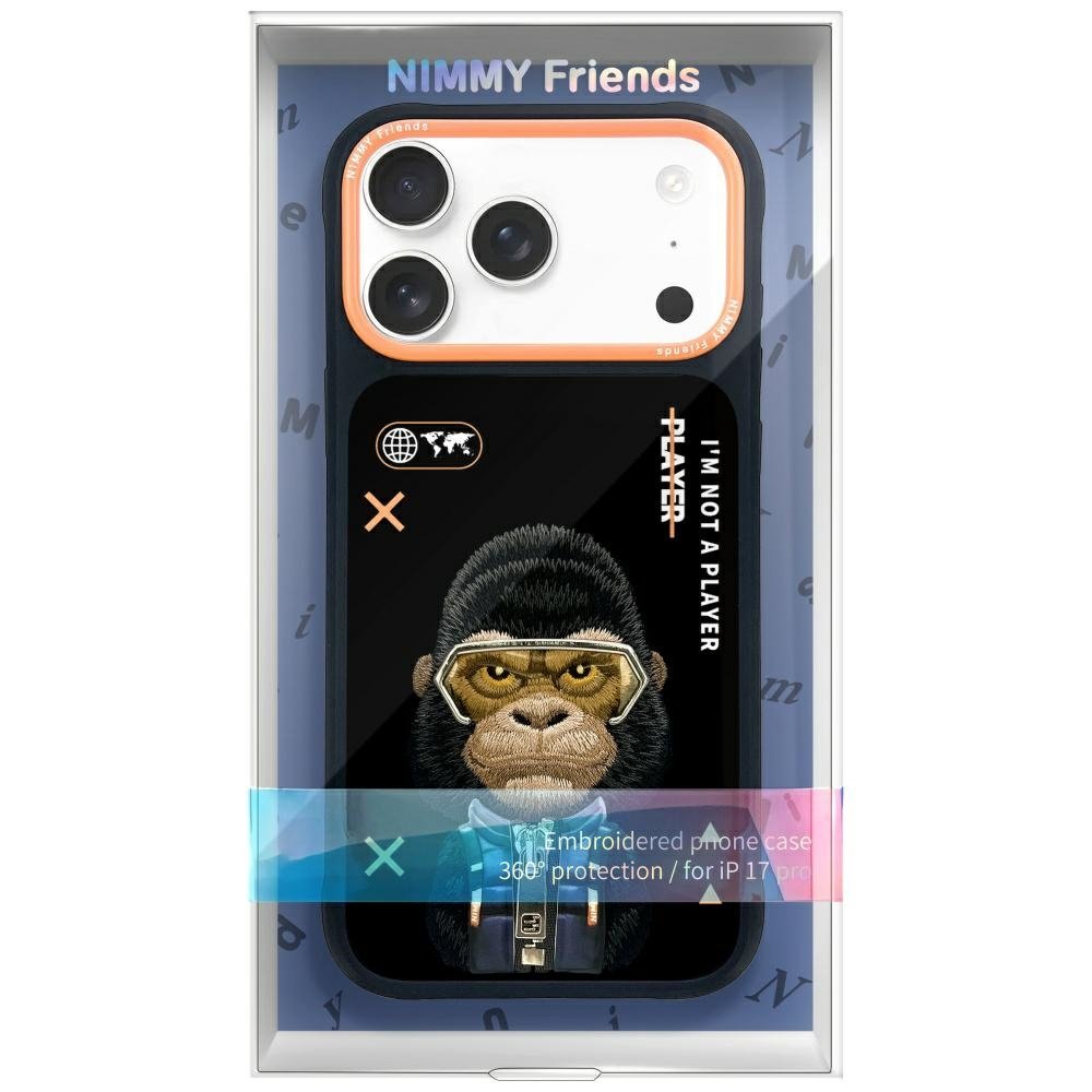 Nimmy Cool&Cute 2.0 Gorilla dėklas iPhone 17 Pro – juodas - Image 7