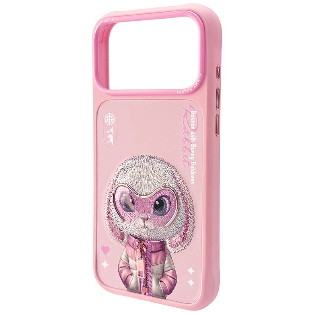 Nimmy Cool&Cute 2.0 Rabbit dėklas iPhone 17 Pro – rožinis - Image 3