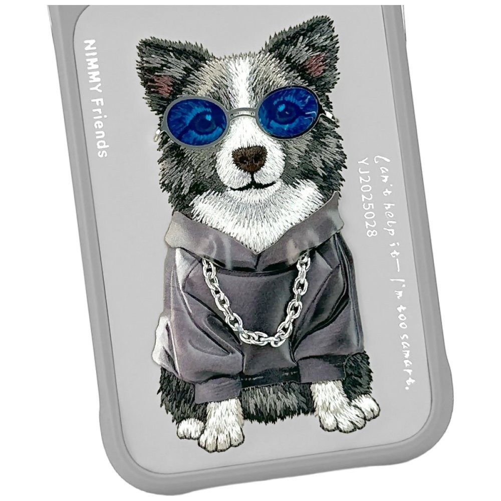 Nimmy Glasses Cool Dog dėklas iPhone 17 Pro Max – pilkas - Image 5