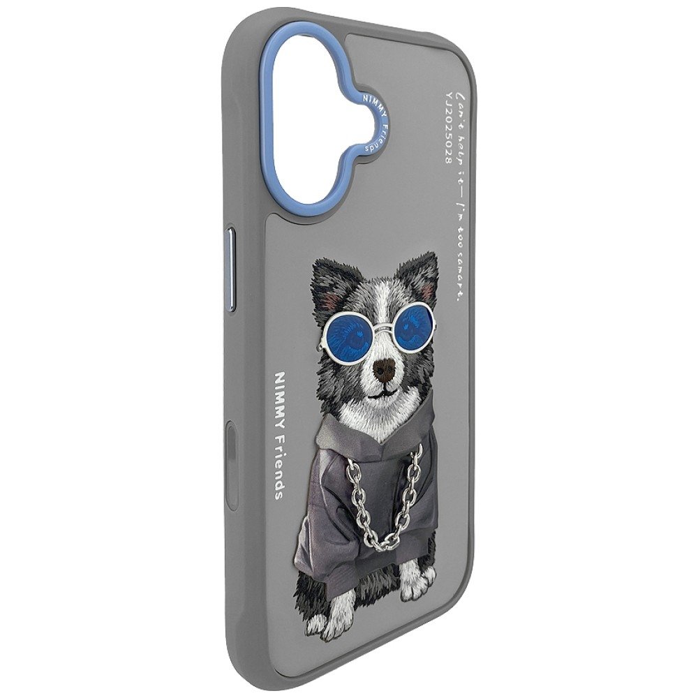 Nimmy Glasses Cool Dog dėklas iPhone 17 – pilkas - Image 4