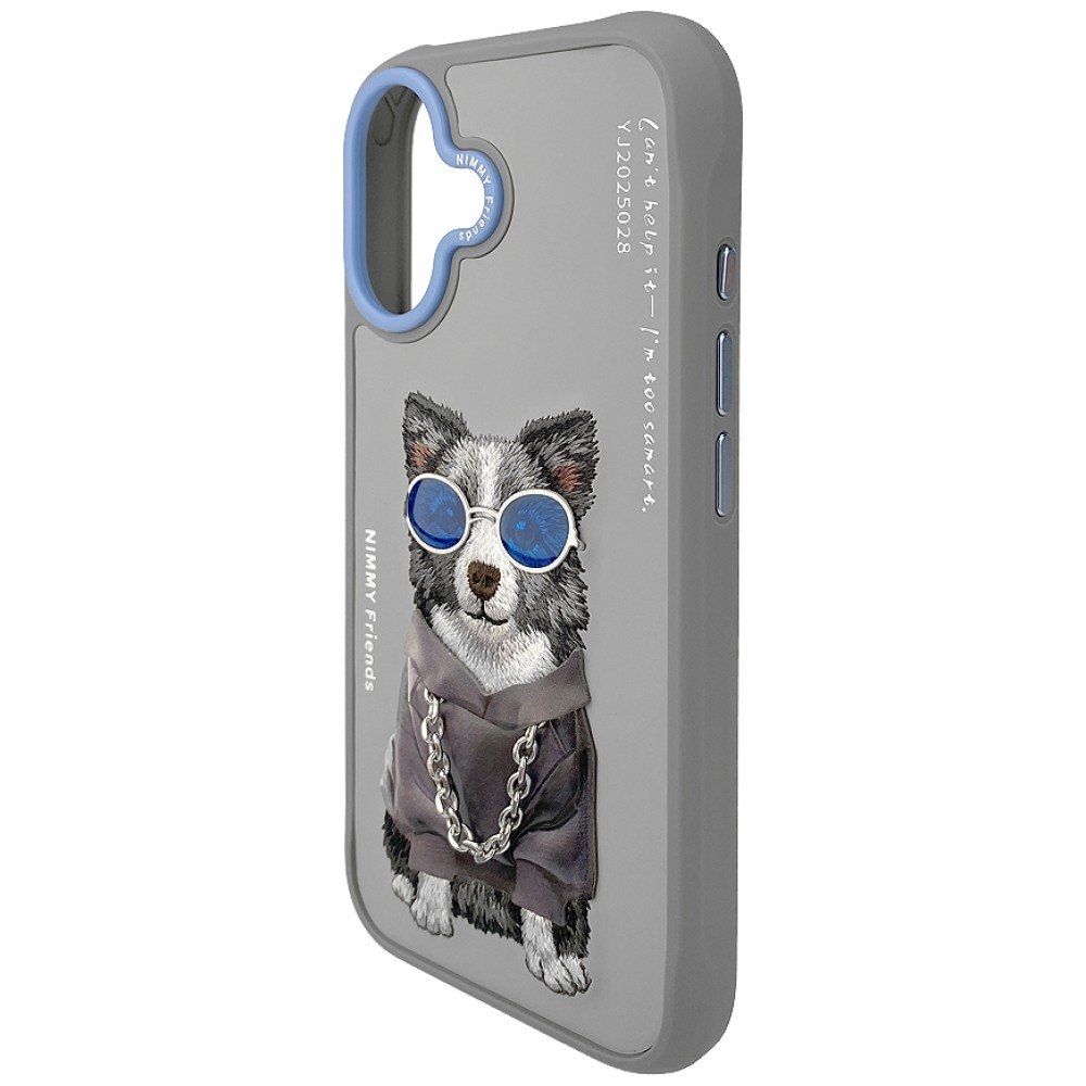 Nimmy Glasses Cool Dog dėklas iPhone 17 – pilkas - Image 5