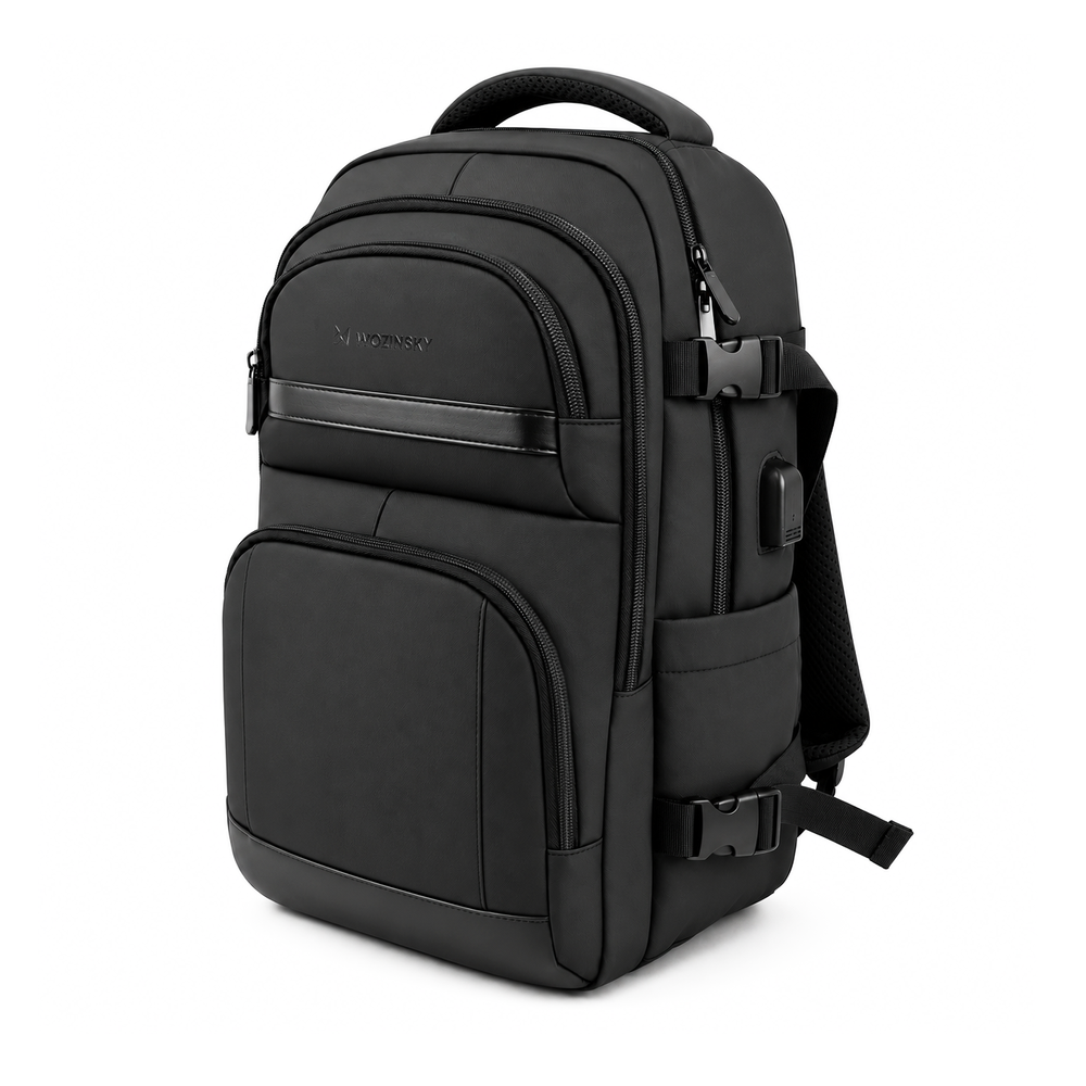 Wozinsky WPW-20L Backpack with Laptop Pocket for 15" Travel 40x20x25 cm for Hand Luggage - Black