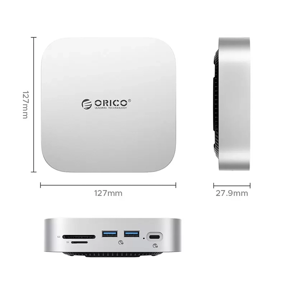 Orico MiniLink 9-in-1 prijungimo stotelė – sidabrinė - Image 2