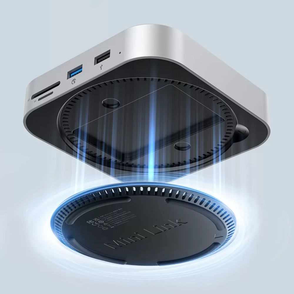 Orico MiniLink 9-in-1 prijungimo stotelė – sidabrinė - Image 4