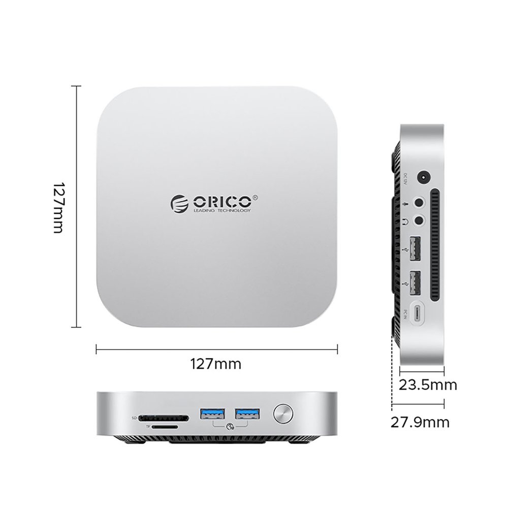 Orico MiniLink 9-in-1 prijungimo stotelė su M.2 SSD disko lizdu – sidabrinė - Image 2