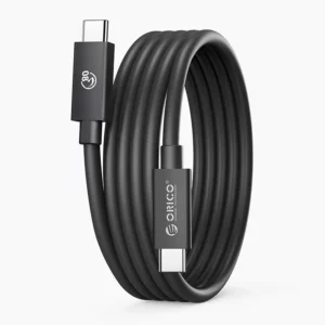 Orico USB4 Cable Compatible with Thunderbolt 5 80Gbps 240W USB-C to USB-C 1m - Black