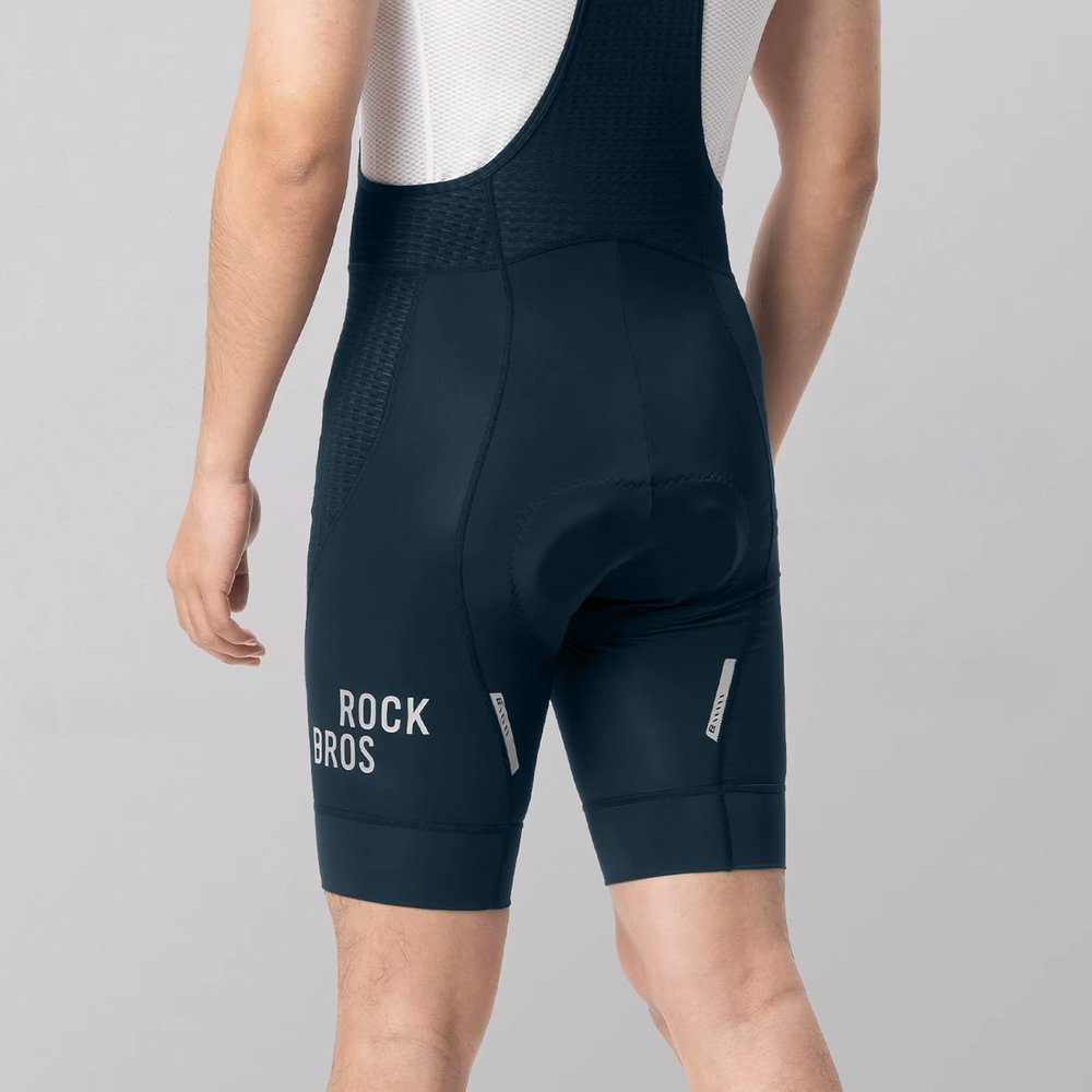 Rockbros YDDK009 vyriški dviratininko šortai su petnešomis ir paminkštinimu, XL dydis – tamsiai mėlyni - Image 5