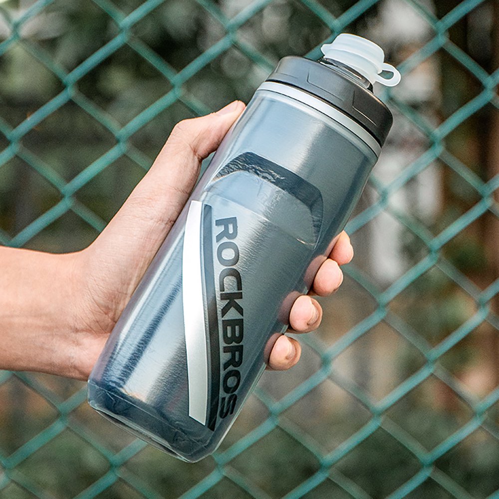 Rockbros terminė gertuvė dviračiui 620 ml, be BPA – juodos spalvos gradientas - Image 5