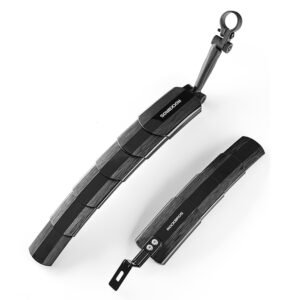 Rockbros FK-810 Folding Telescopic Bicycle Fender Set - Black