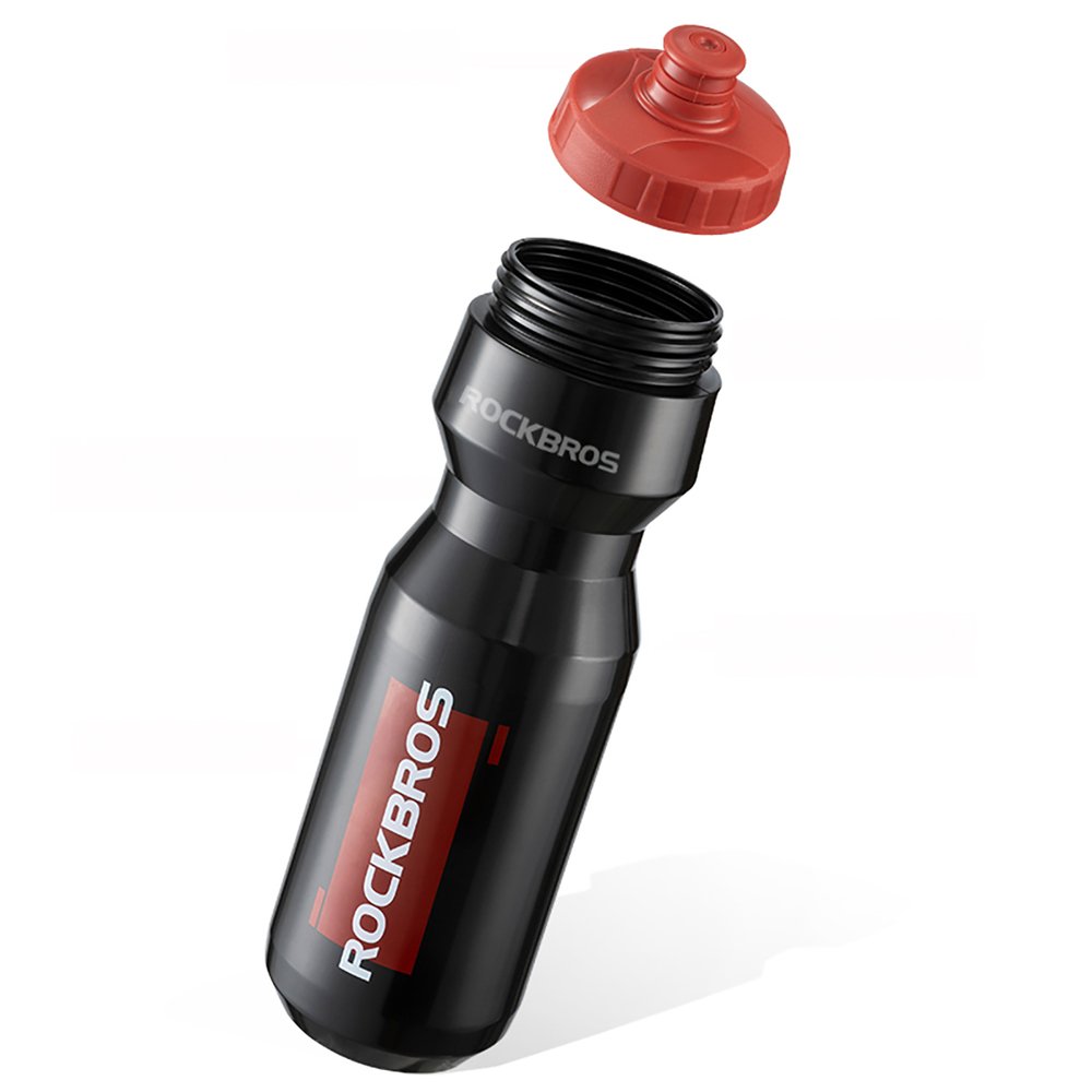 Rockbros dviračio gertuvė 750 ml – skaidri juoda su raudonu antgaliu - Image 6