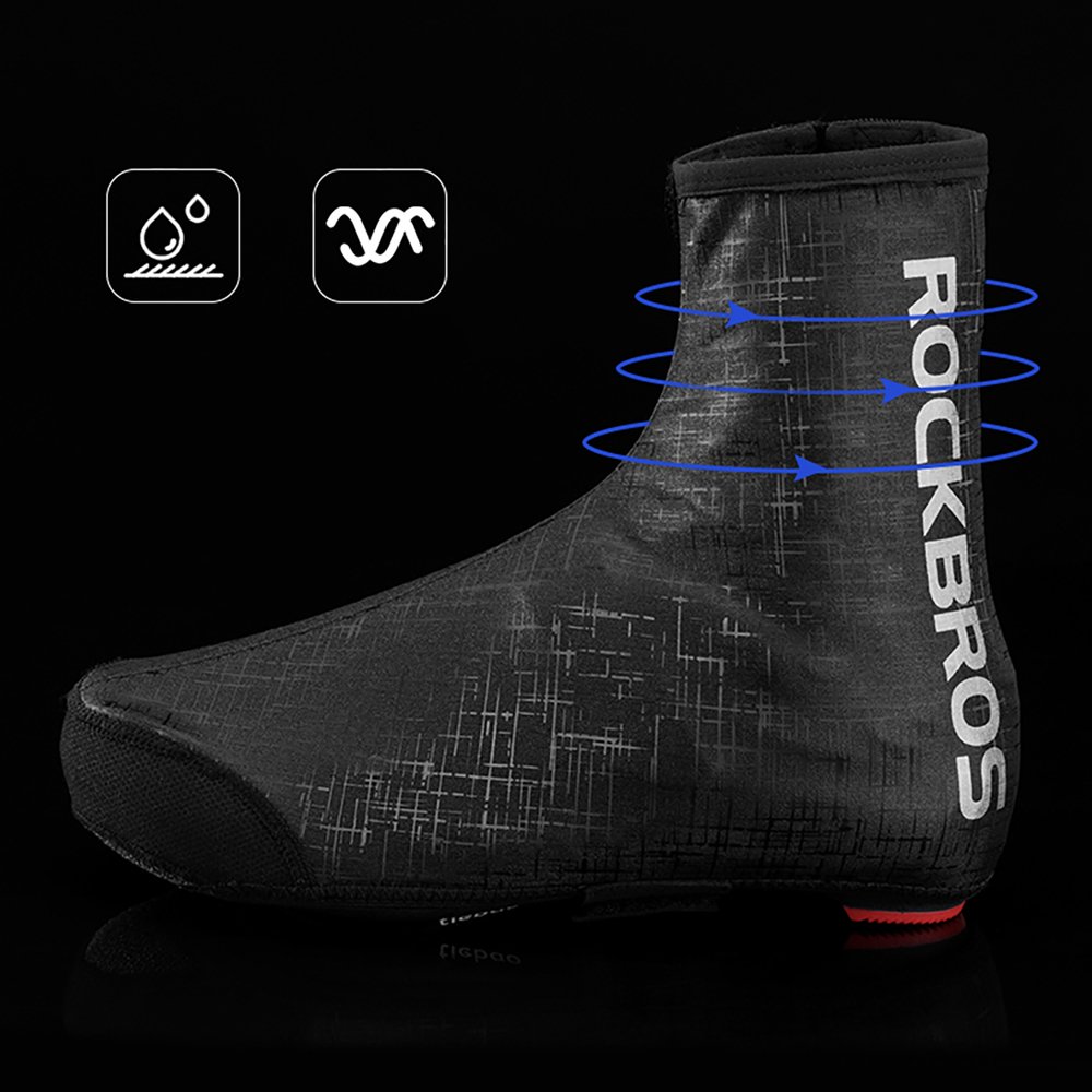 Rockbros LF1081 vėjui ir vandeniui atsparūs batų uždangalai, 42–46 dydis – juodi - Image 6