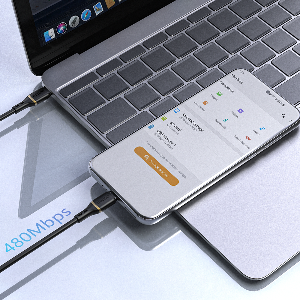 Dudao L25X USB-C – Lightning laidas 1 m, 30 W, su minkštu silikoniniu pynimu – juodas - Image 2
