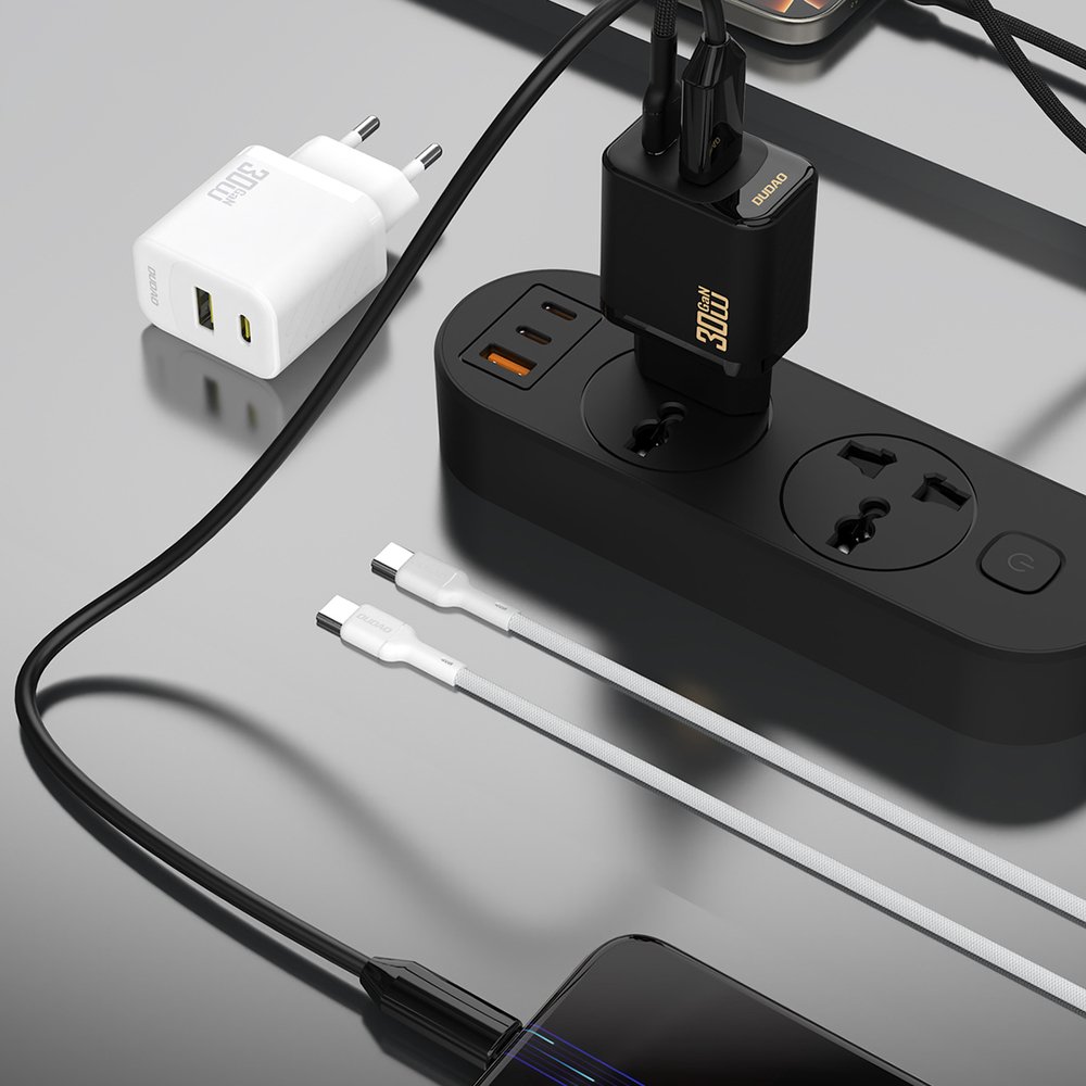 Dudao A27TCEU PD 30 W GaN sieninis įkroviklis USB-A + USB-C su USB-C laidu – juodas - Image 6