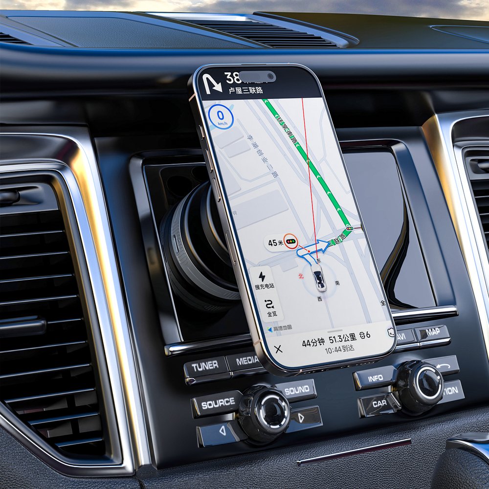 Dudao F24MAX automobilinis laikiklis su 15 W belaidžiu įkrovikliu, suderinamas su MagSafe, su automatiniu siurbtuku – juodas - Image 4